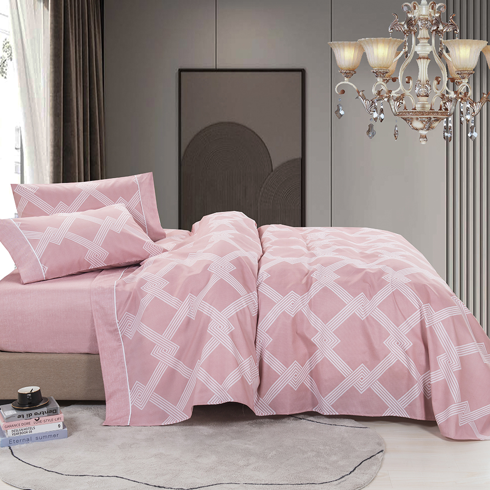 99.99% Scaipeadh twill poileistir clóite 4 leathán leapacha pcs socraithe