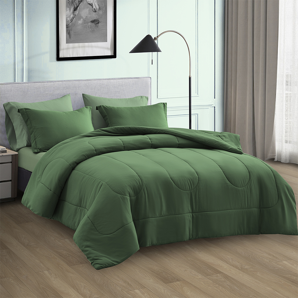 99.99% Comforter dath soladach poileistir Socraigh 7 bpíosaí
